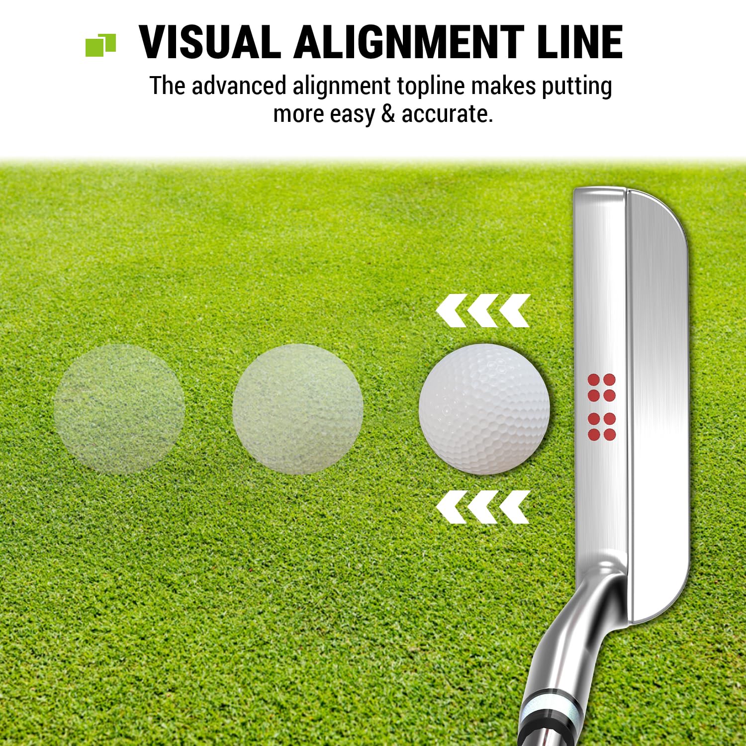 MAZEL Tour-GS 007S Golf Putters,Blade Putters for Men Right Handed